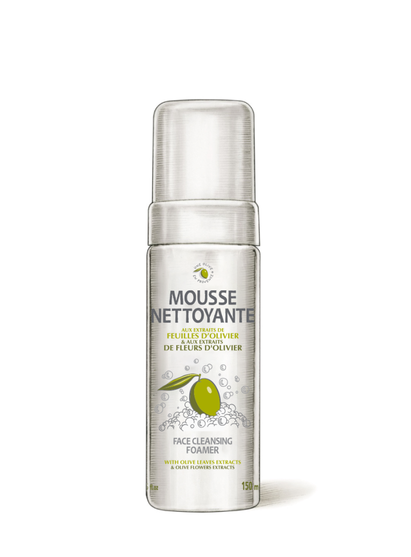 Mousse visage nettoyante à l'huile d'olive LE PETIT OLIVIER : la