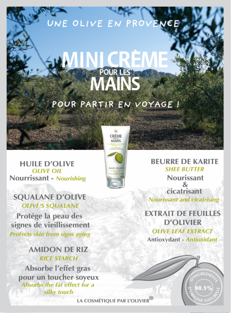 La Mini Crème Mains à l'Huile d'Olive 30ml