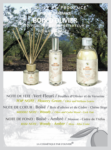 La Recharge de Parfum d'Intérieur et de Diffuseur "Bois d'Olivier" 300ml
