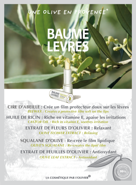 Le Baume Lèvres à l'Huile d'Olive 4g