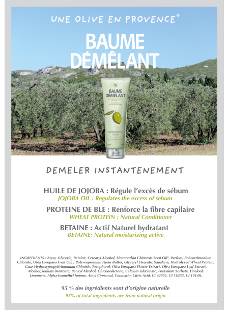 Le Baume Démêlant à l'Huile d'Olive 250ml