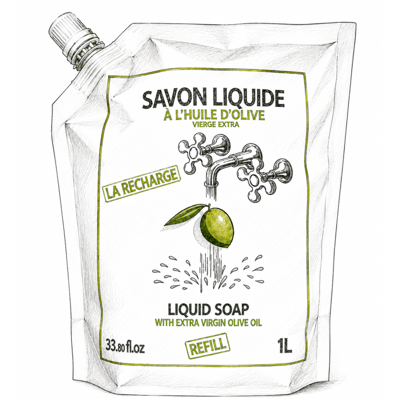 La Recharge Savon Liquide à l'Huile d'Olive 1L