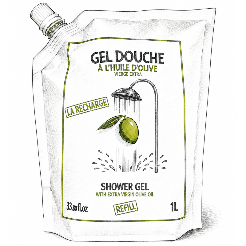 Reffil For Shower Gel With Olive Oil 33.8 fl.oz