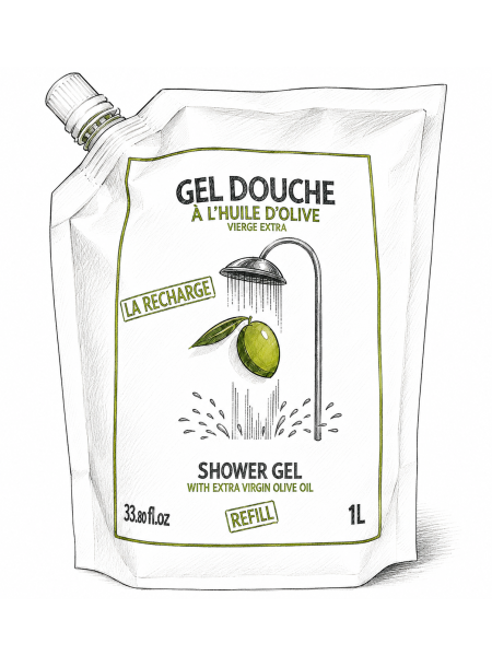 Reffil For Shower Gel With Olive Oil 33.8 fl.oz