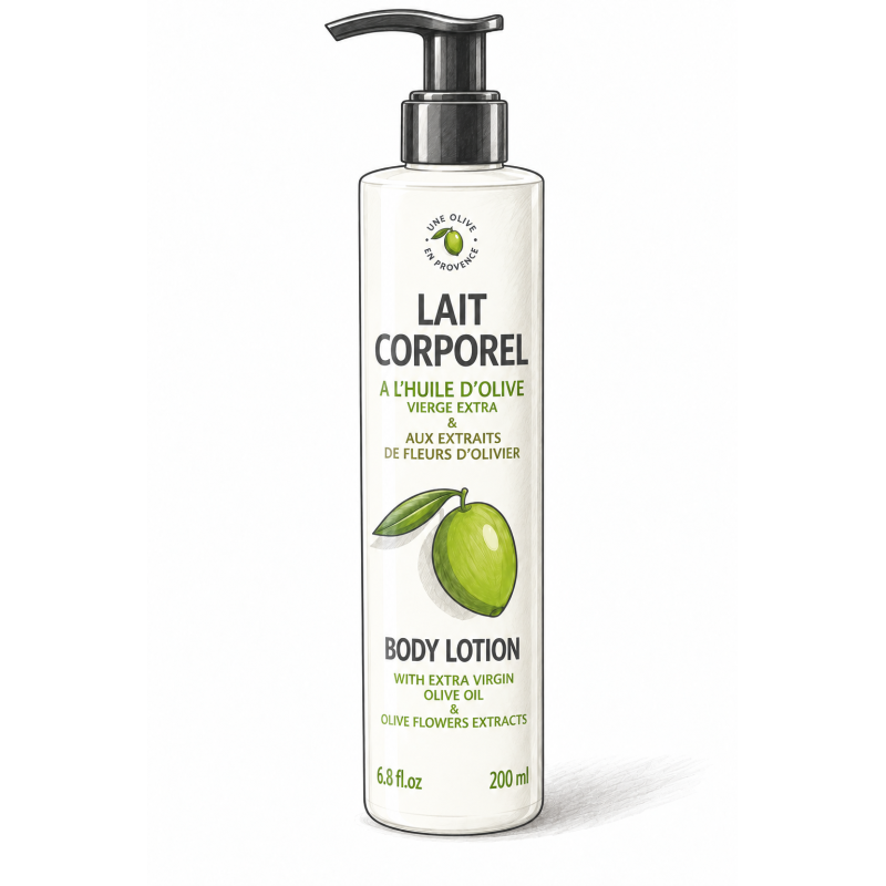 Le Lait Corporel à l'Huile d'Olive 200ml