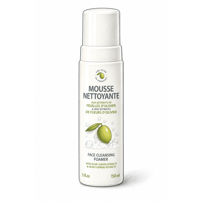 La Mousse Nettoyante aux Extraits de Feuilles d'Olivier 150ml