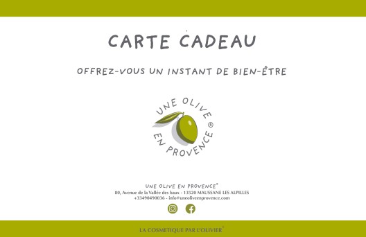 
			                        			Carte cadeau Une Olive en Provence